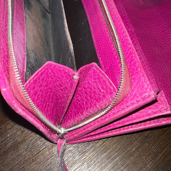 Authentic Gucci Horsebit Flap Continental Pink Leather Wallet, pre-loved - Picture 11 of 12